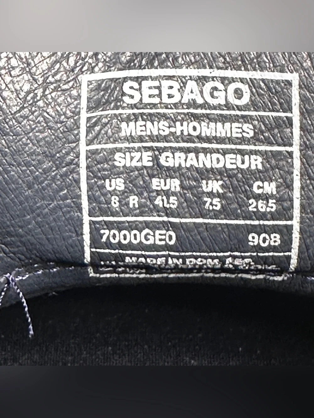 Sebago Men’s Leather Navy Lace-Up Deck Boat Casual Shoes Size US 8